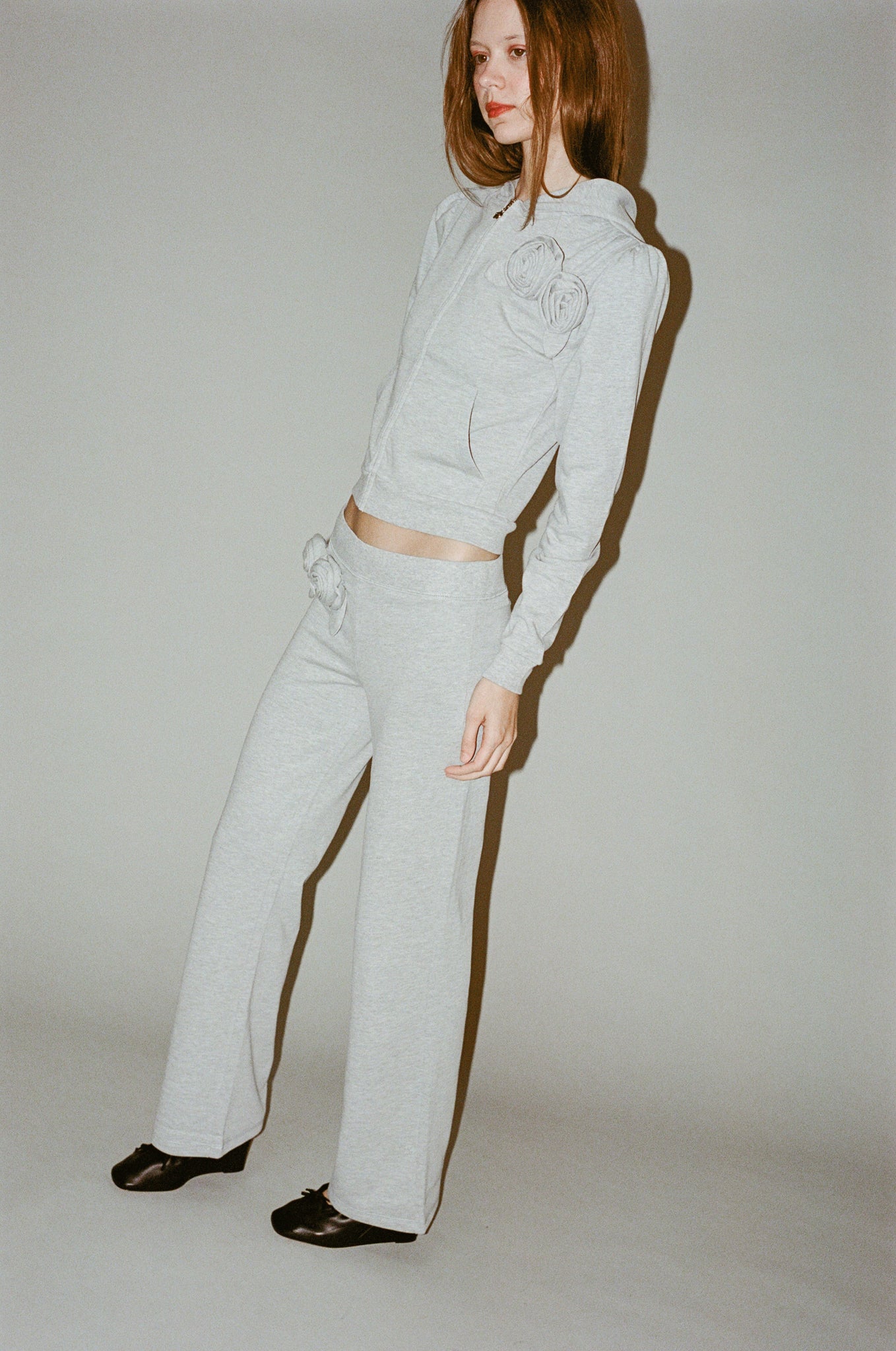 Sandy Liang Hilton Sweatpants in Heather Grey