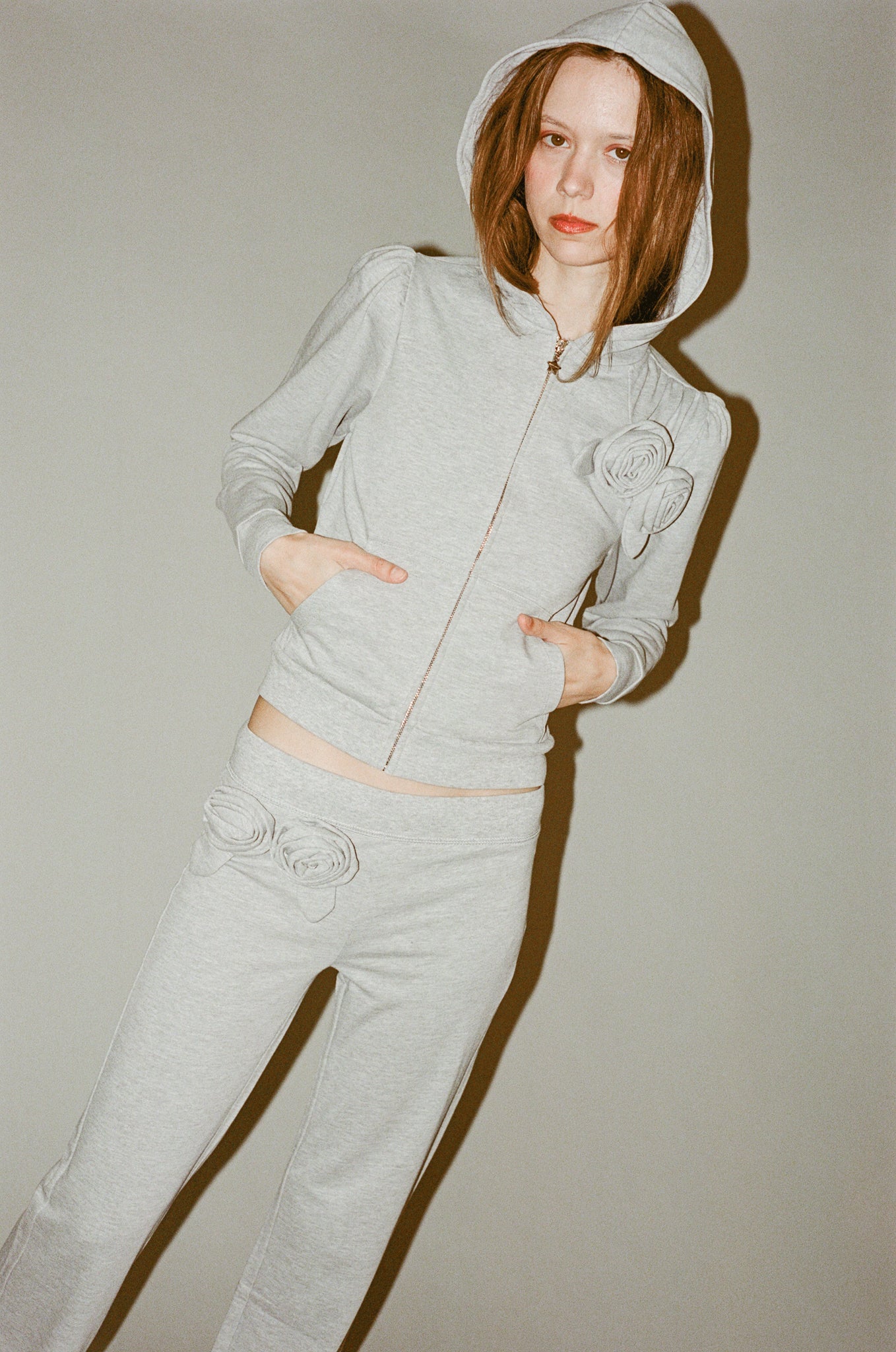 Sandy Liang Hilton Sweatpants in Heather Grey