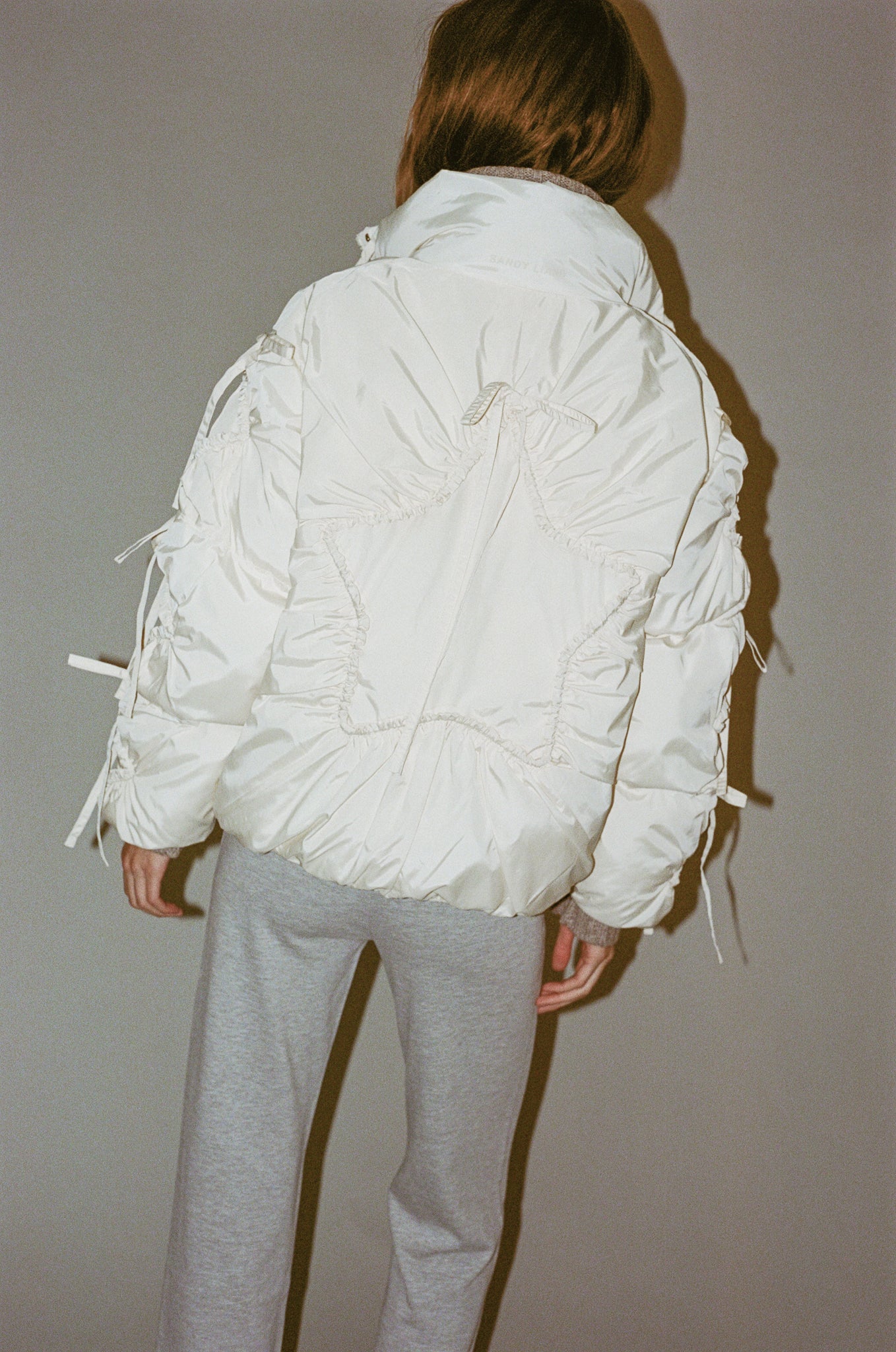 Sandy Liang Etoile Puffer Jacket in Ivory