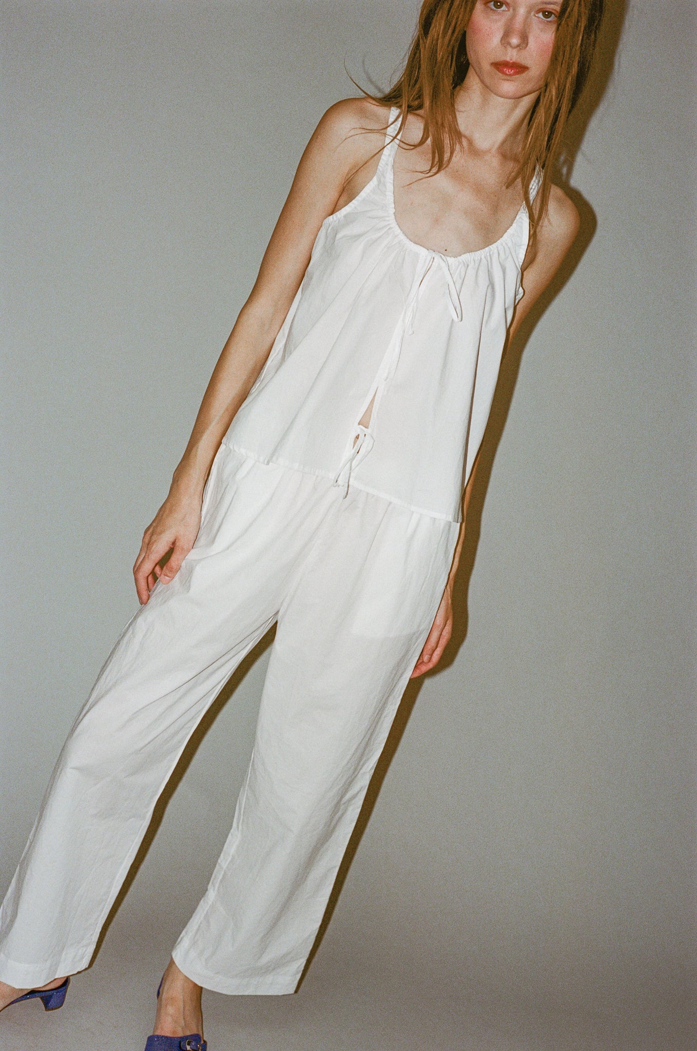 Deiji Studios Cotton Bind Top in White