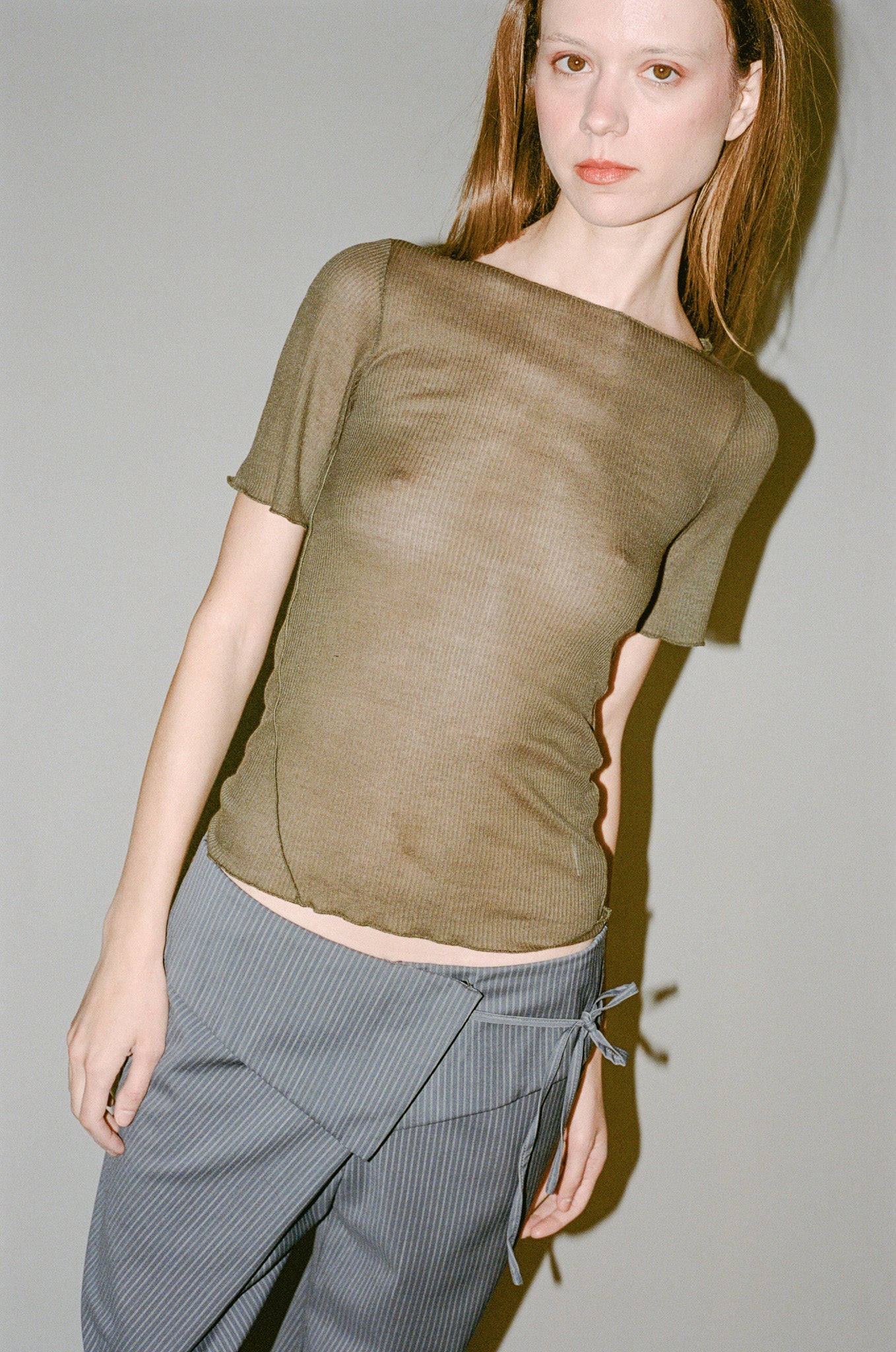 Deiji Studios Square Knit Tee in Stone