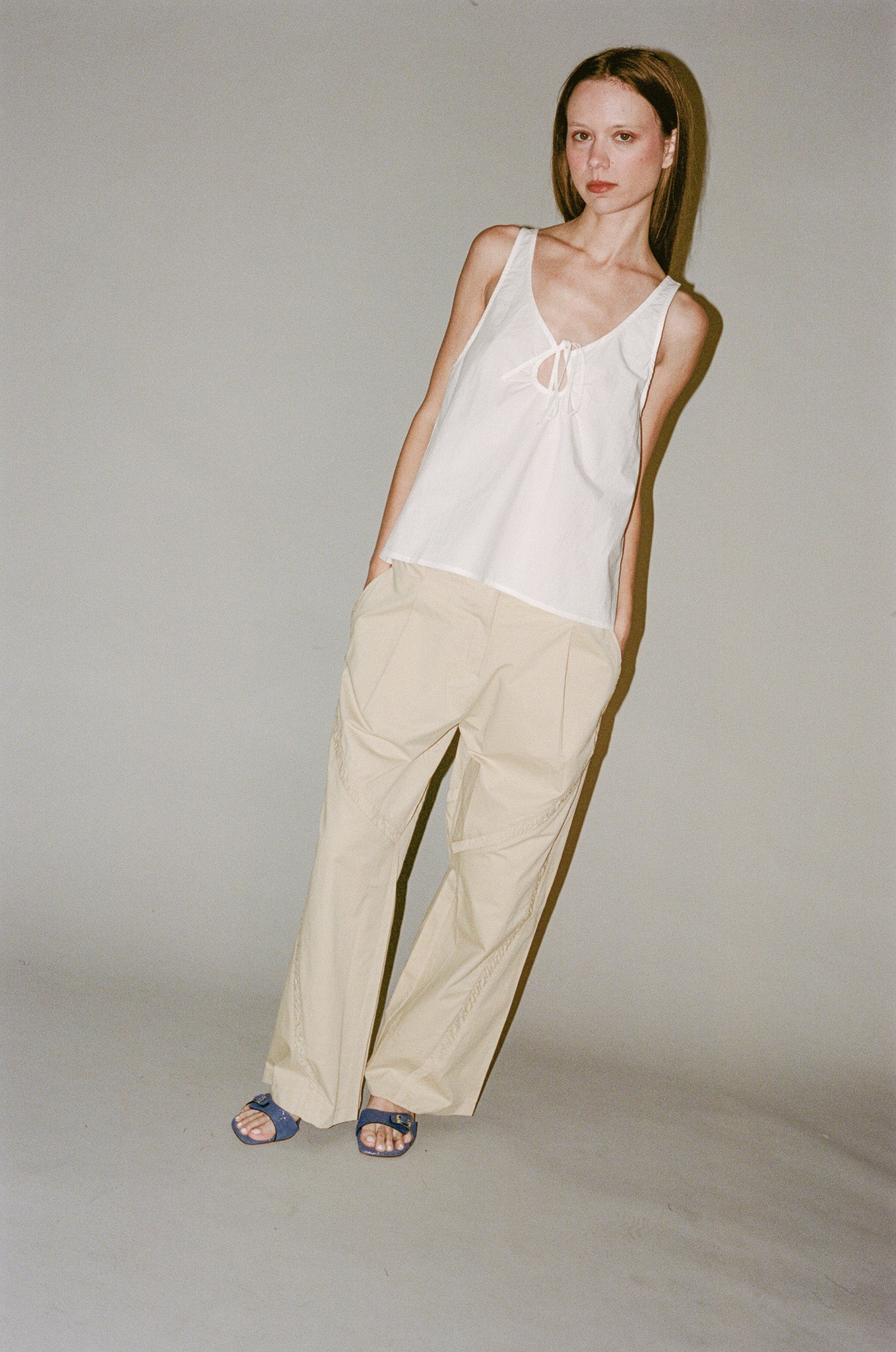 Deiji Studios Channel Pant in Stone