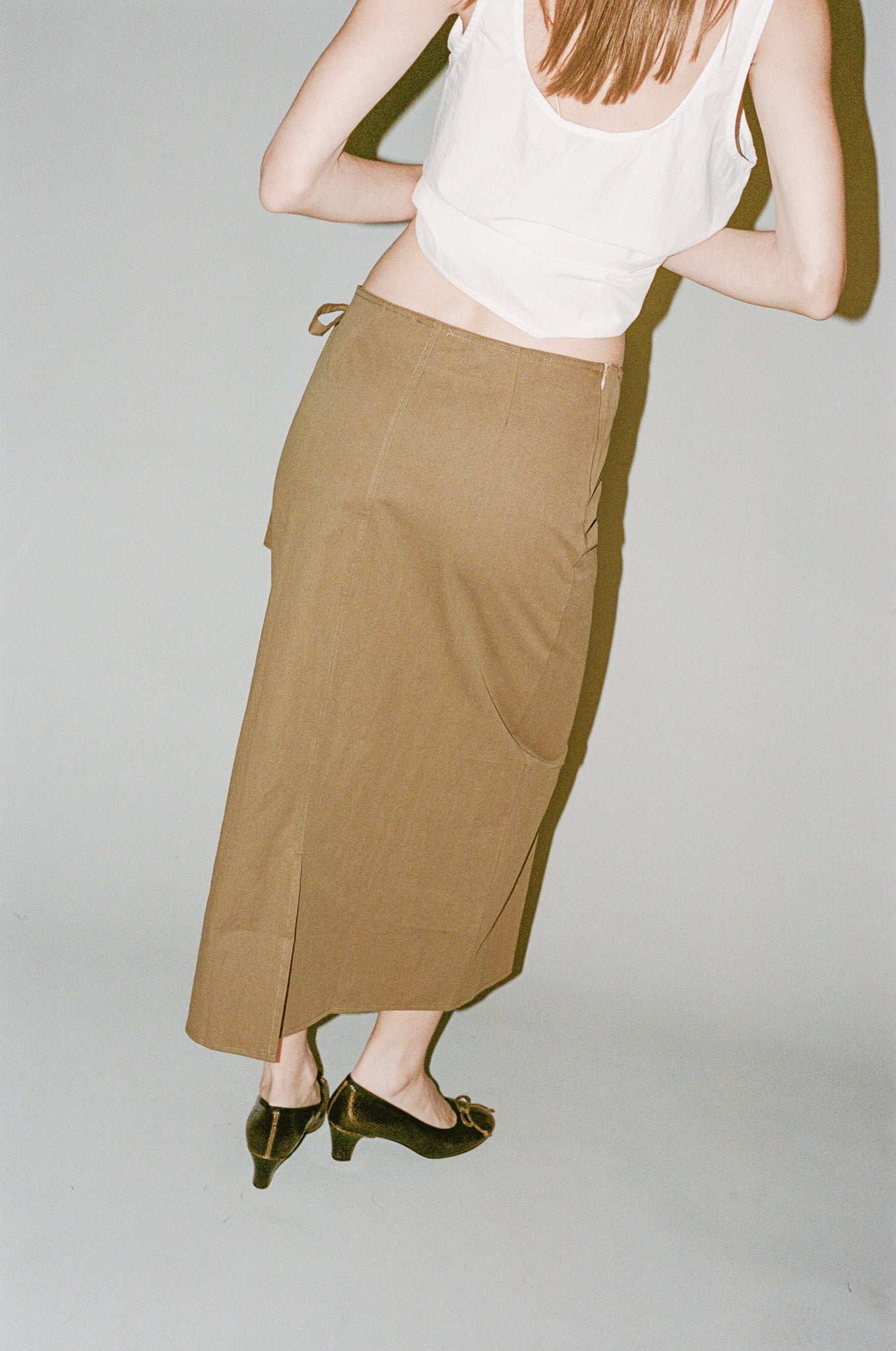 Deiji Studios Crossover Skirt in Carob