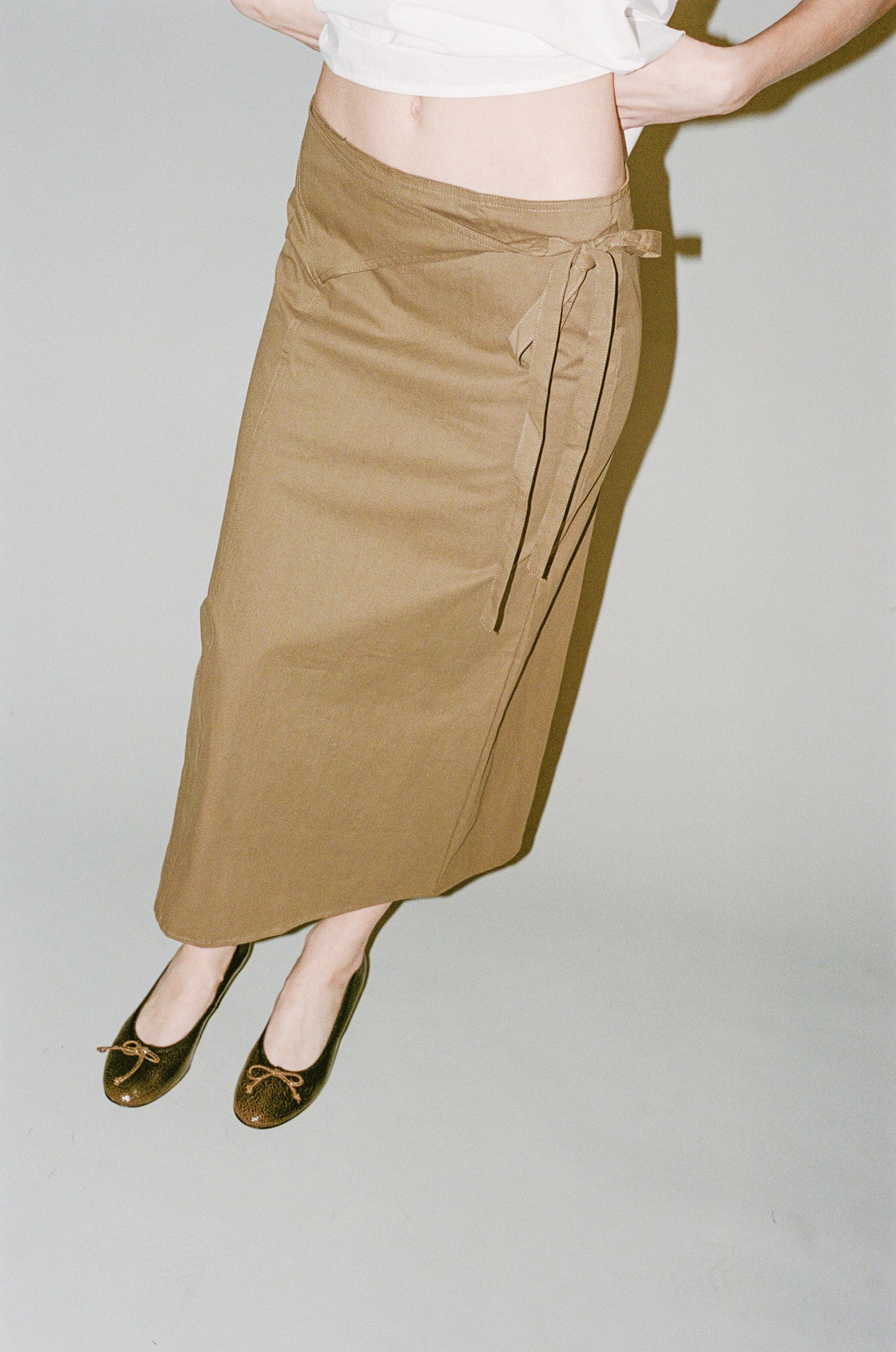 Deiji Studios Crossover Skirt in Carob