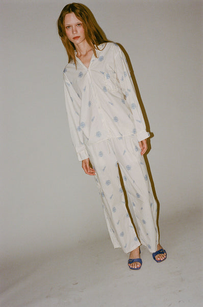 Deiji Studios Cotton Pyjama Set in Sea Flower