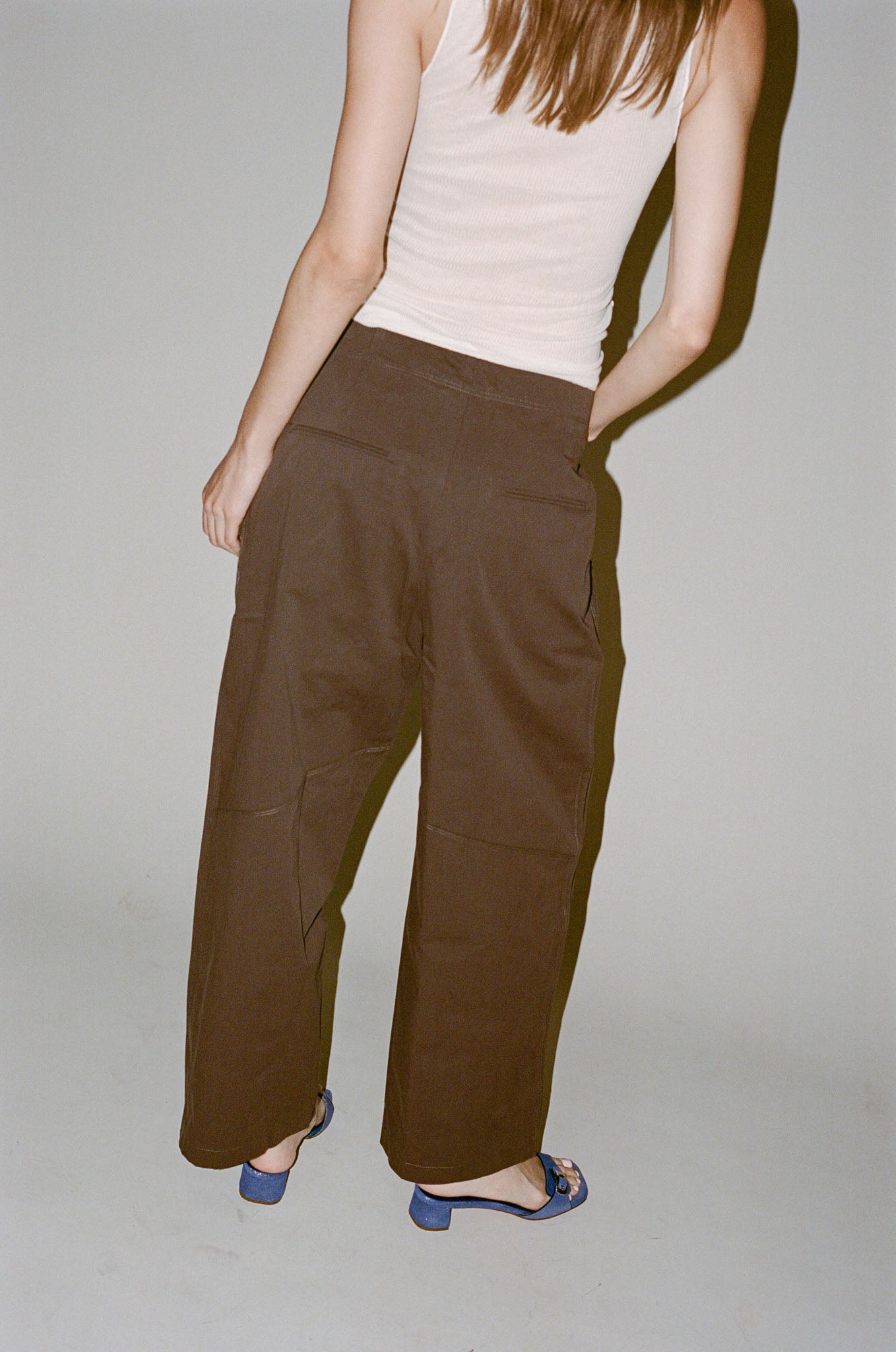 Deiji Studios Flag Tie Pant in Dark Brown