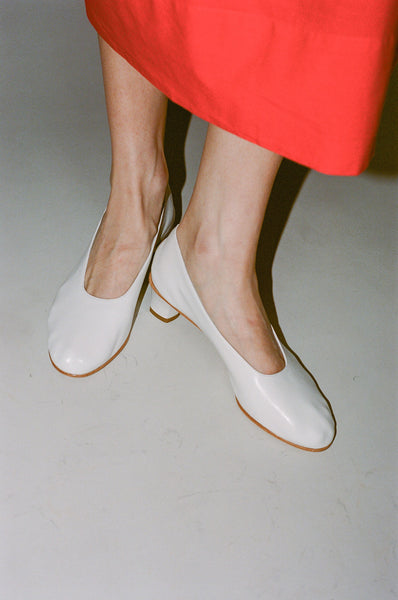 Martiniano High Glove Heel in White