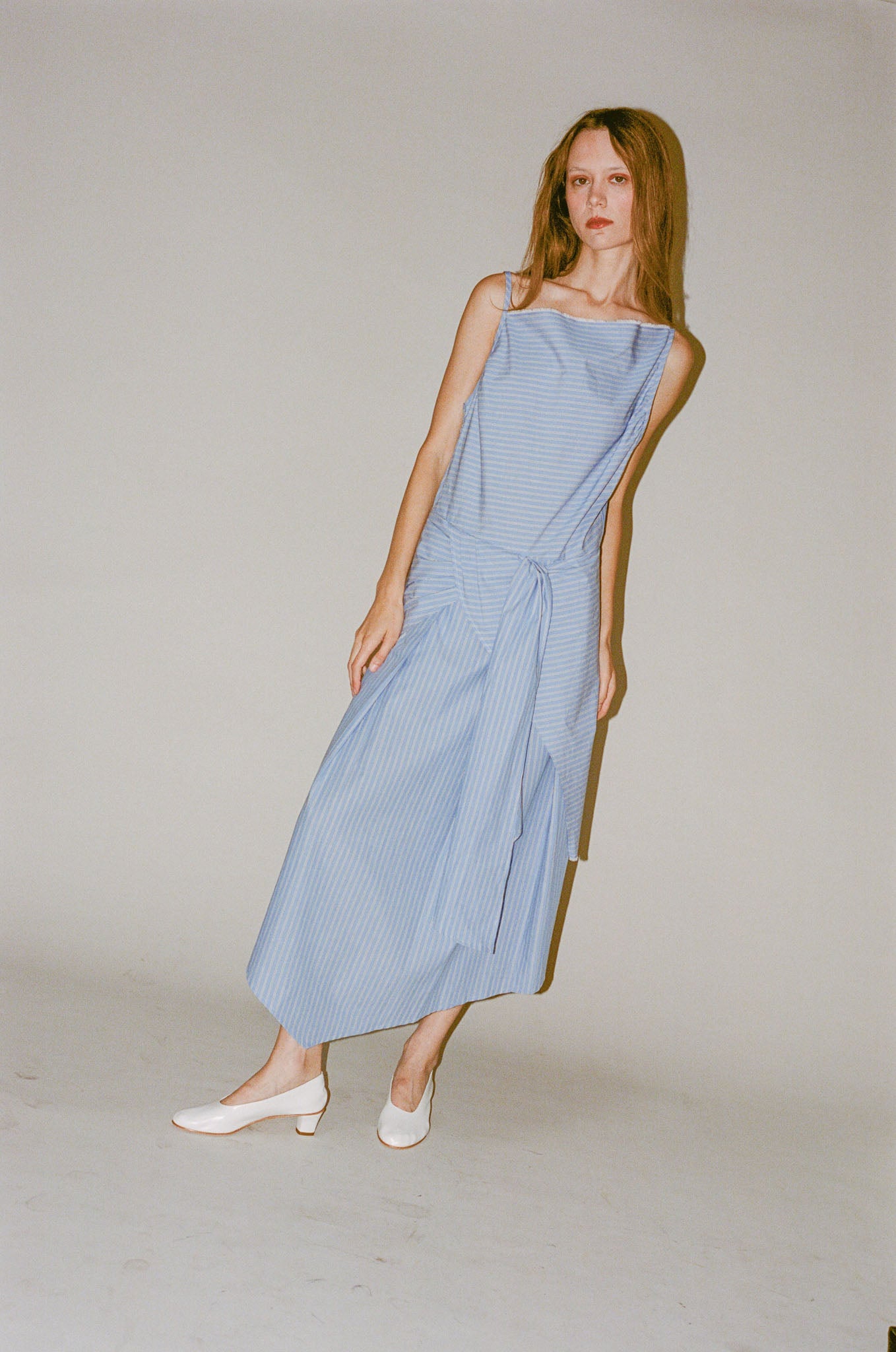 Chelsea Mak Sylvan Dress in Cerulean Stripe