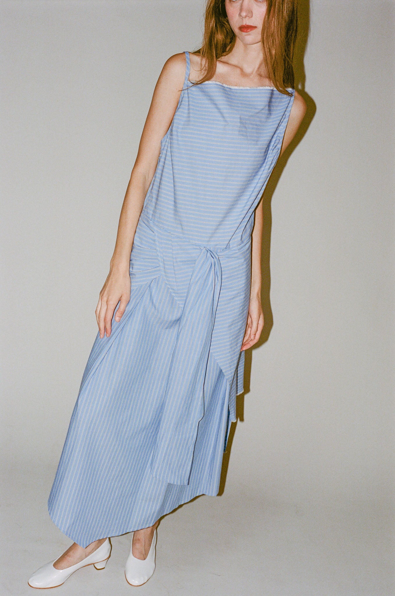 Chelsea Mak Sylvan Dress in Cerulean Stripe