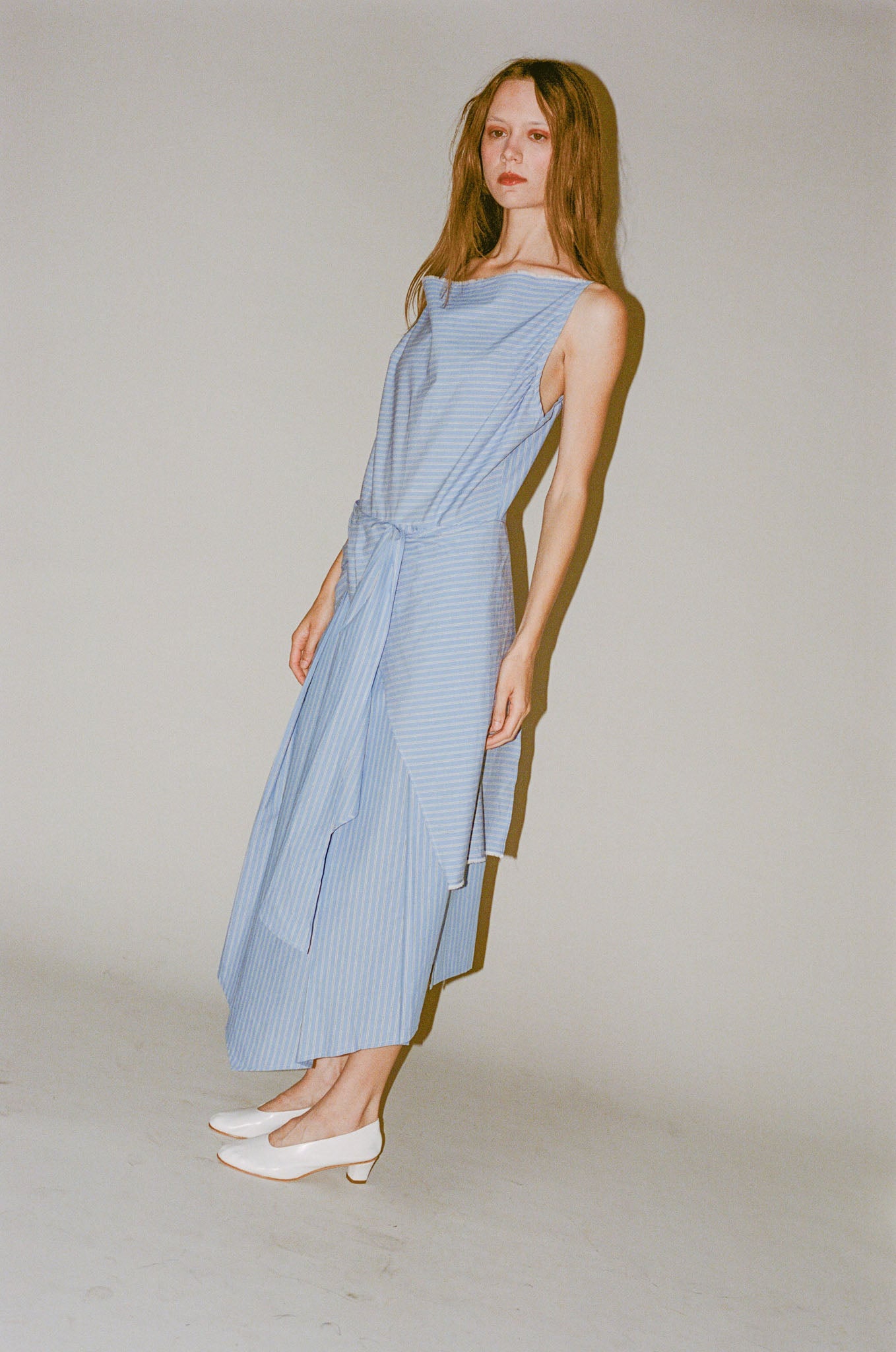 Chelsea Mak Sylvan Dress in Cerulean Stripe