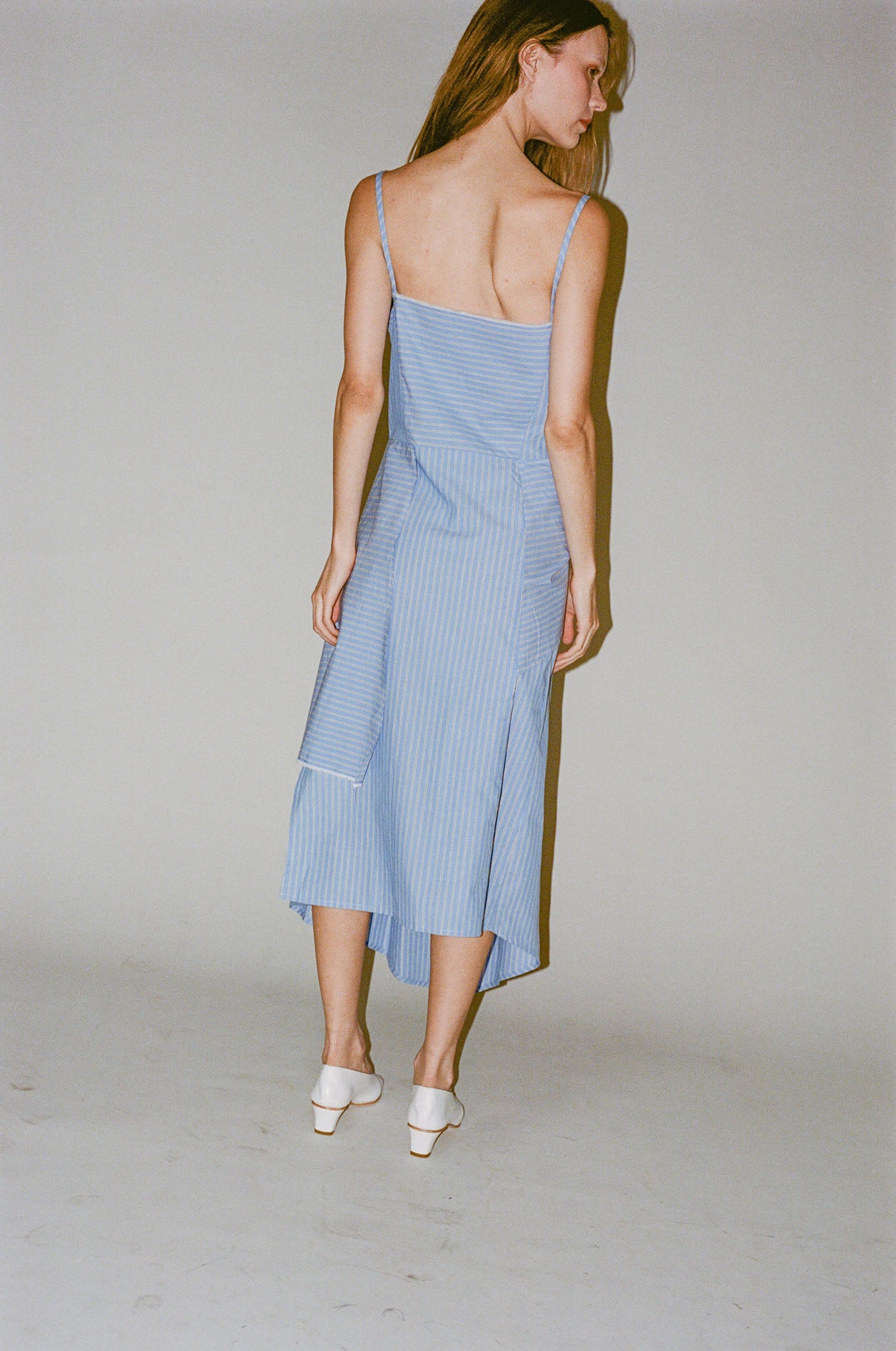 Chelsea Mak Sylvan Dress in Cerulean Stripe