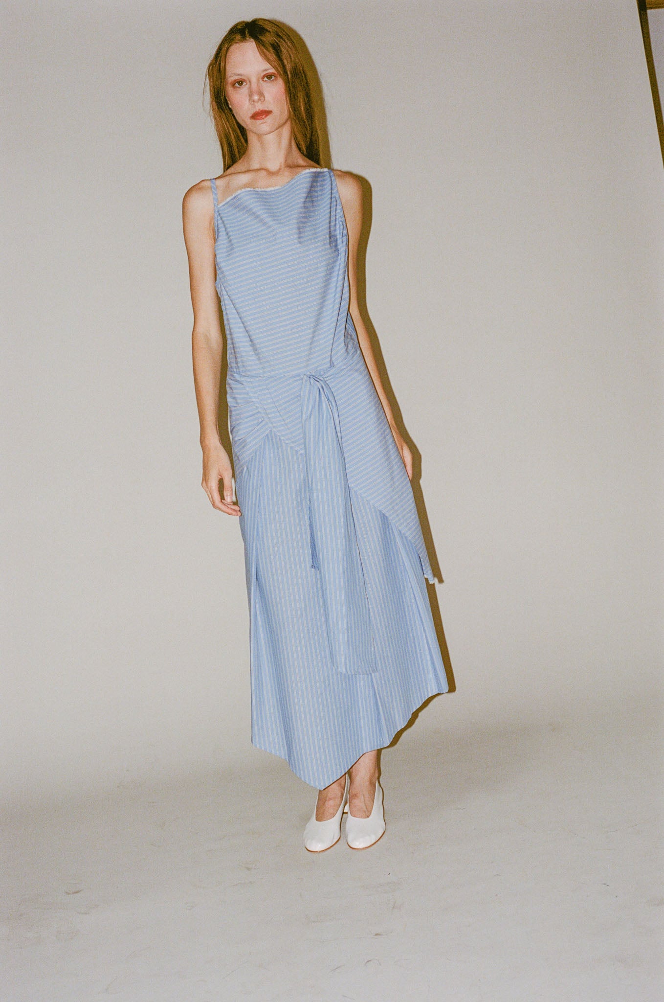 Chelsea Mak Sylvan Dress in Cerulean Stripe