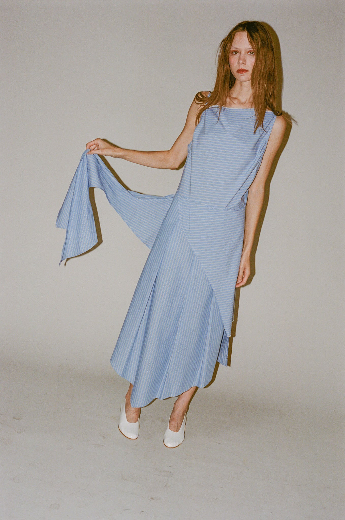 Chelsea Mak Sylvan Dress in Cerulean Stripe