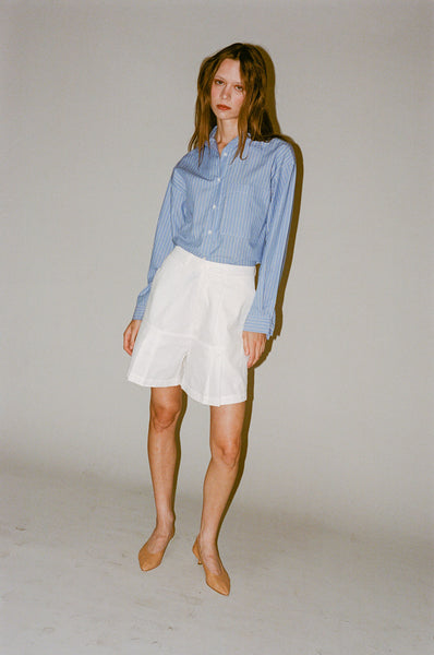 Chelsea Mak Tomo Shirt in Cerulean Stripe