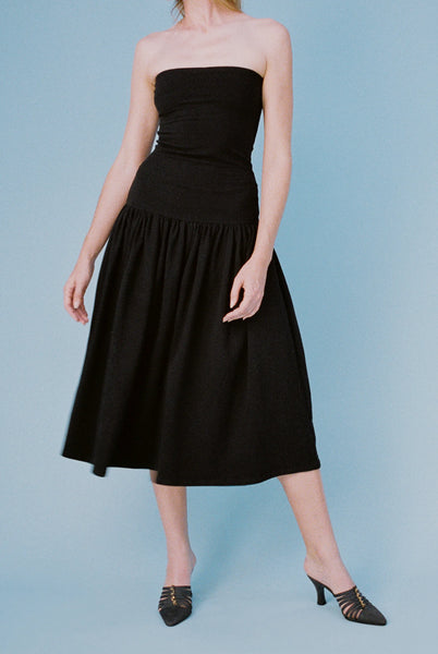 Gil Rodriguez The Tube Dropwaist Convertible Dress in Black